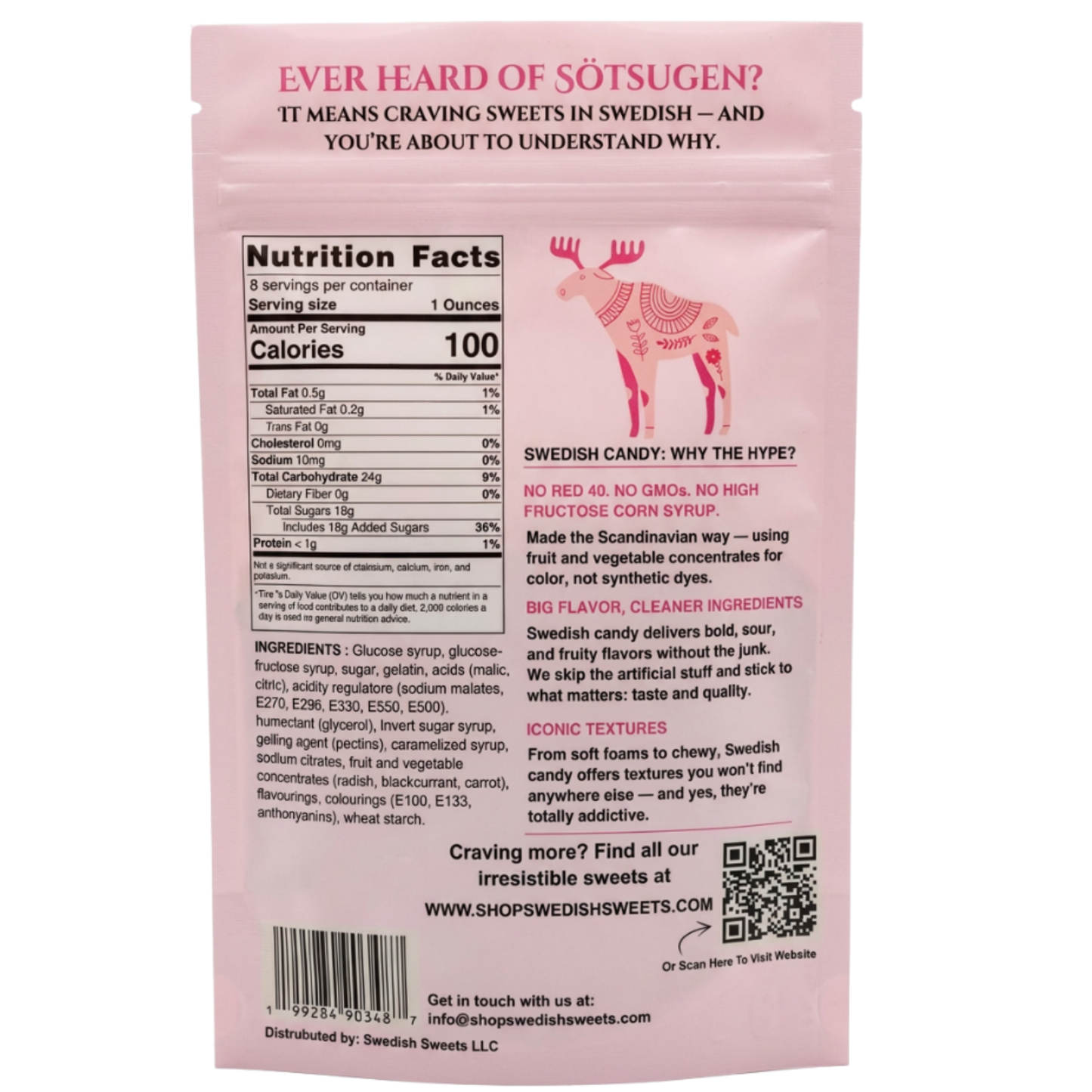 Bubs Mix With Swedish Candy 1/2lb Bag (12 Pack)