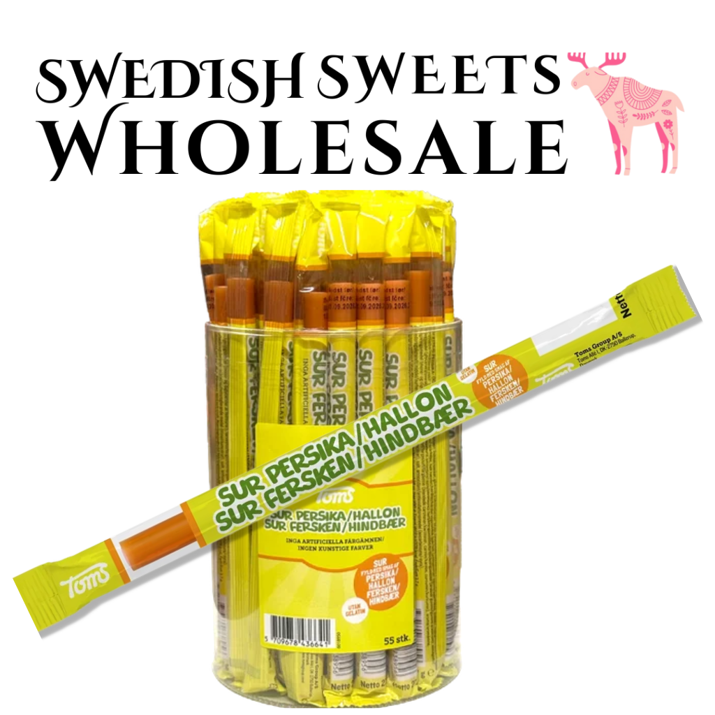 Sour Peach Raspberry Penguin Sticks 0.95 oz x 55 pcs