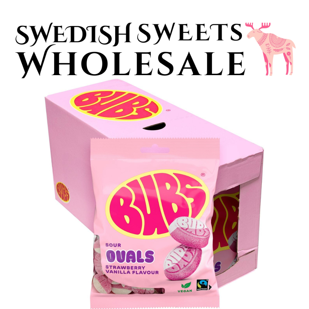 Bubs Sour Ovals Strawberry Vanilla 12 x 90g