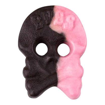 Bubs Foamy Raspberry Licorice Skulls