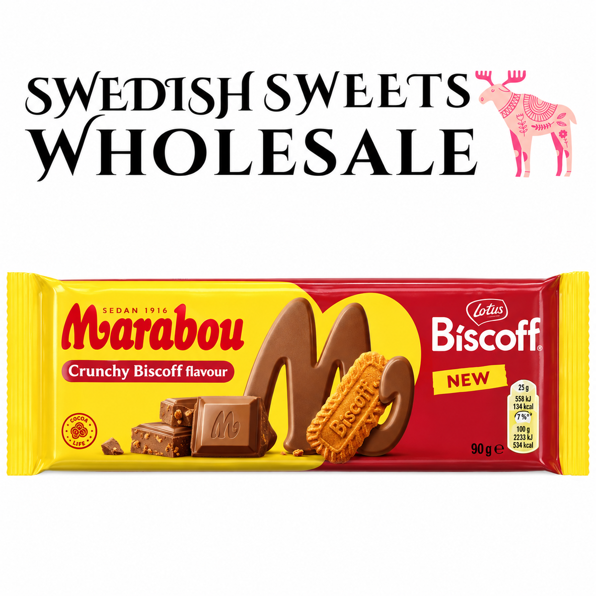 Marabou Biscoff 90g x 24 — Swedish Sweets Wholesale
