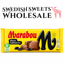 Marabou Black Salt Licorice 90g x 24 — Swedish Sweets Wholesale